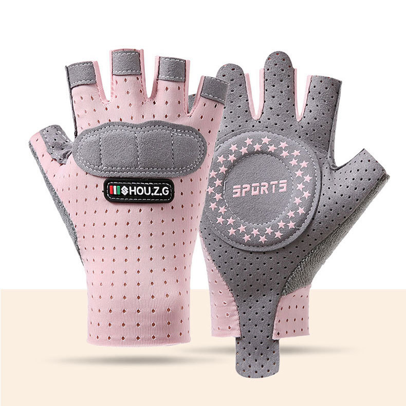 Guantes de medio dedo para niños protector solar fino Seda de hielo transpirable resistente al desgaste antideslizante estiramiento deportes al aire libre guantes de malla de equitación