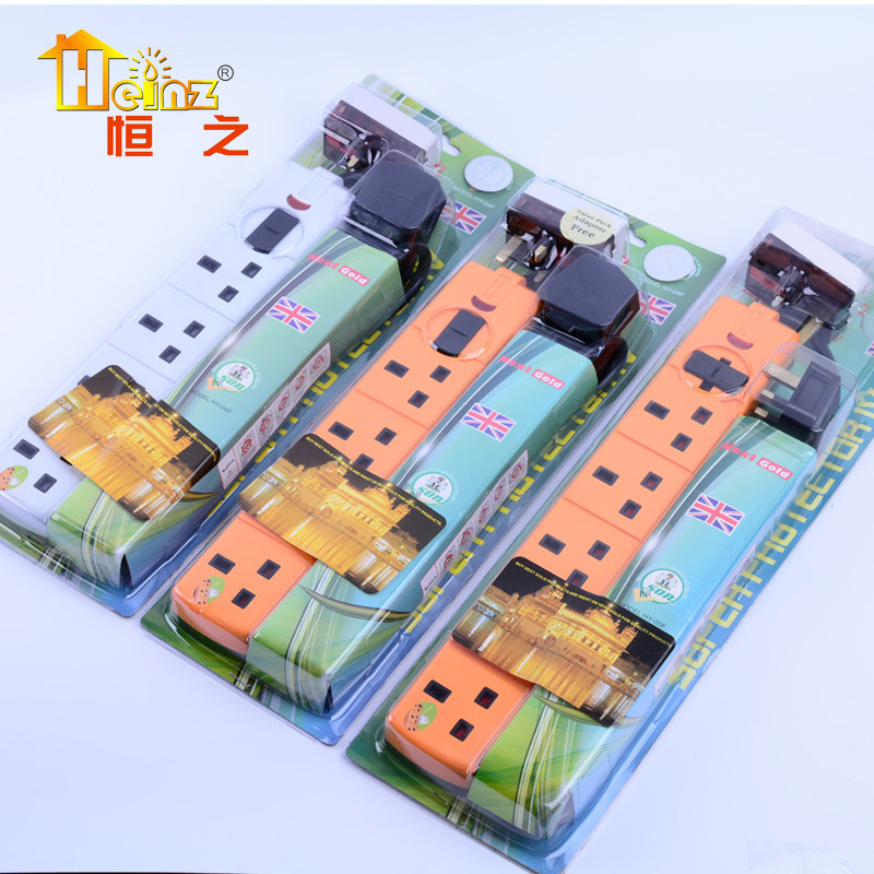 Tarjeta de enchufe doméstica original de comercio exterior británico con convertidor de placa de enchufe de enchufe de función de protección infantil