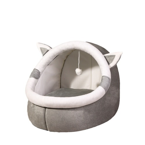 Cat bed for all seasons, dog bed for summer, kitten sleeping semi-enclosed cat house bed for kittens, winter pet bed