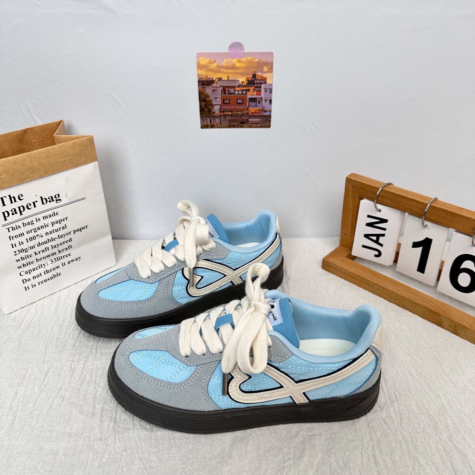 Yuanbo Grape ins Trendy Color a juego Zapatos A-Gump transpirables Primavera/Verano 2025 Zapatos de entrenamiento alemanes ligeros Calzado deportivo image 5