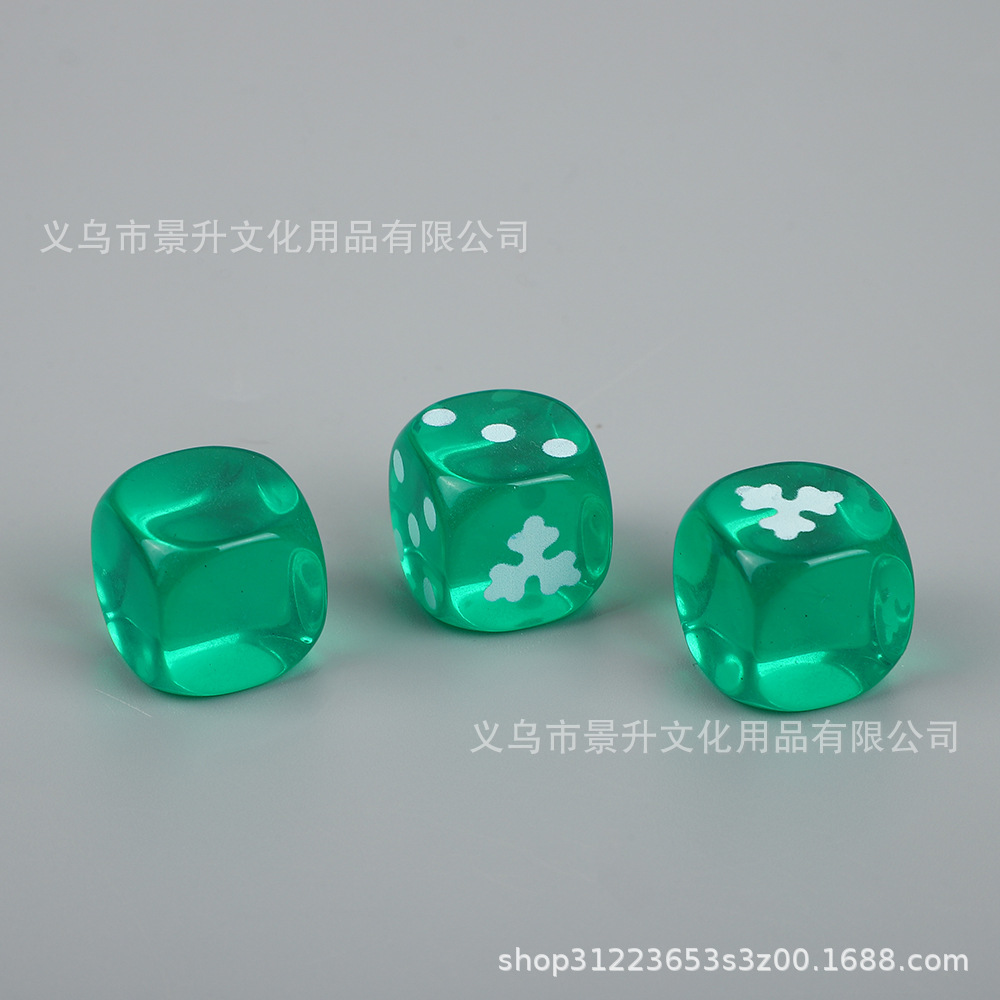 Color dice color custom LOGO points pattern game entertainment rounded square corner six-sided color printing DIY cross-border