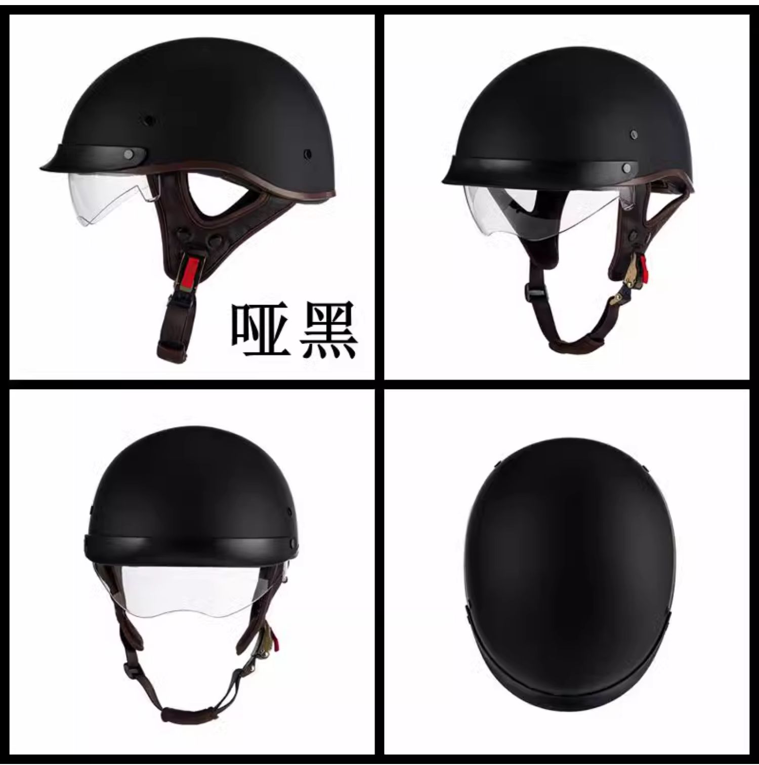 Cruise Motorcycle Half Helmet Retro Winter Men's Women's Motorbike Helmet