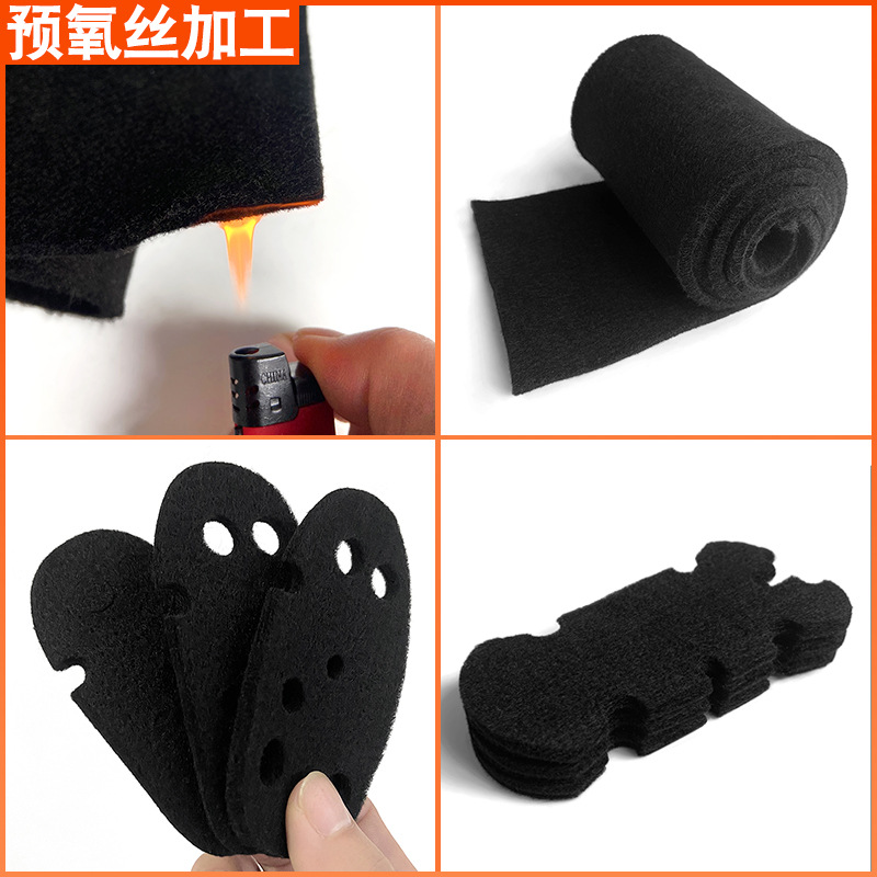 预氧丝毛毡阻燃耐高温 背胶预氧丝无纺布分切 香炉防火垫隔热片