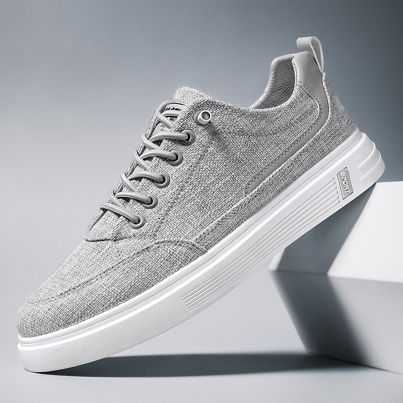 Zapatos de lona para hombres de verano 2024 nuevos zapatos de skate casuales para hombres zapatos deportivos de altura baja tendencia versátil zapatos planos