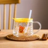 Bear style (lid + straw + color box) 1 box 48 pieces