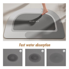 跨境软硅藻泥浴室吸水地垫厕所卫生间门口脚垫家用防滑洗手间垫子