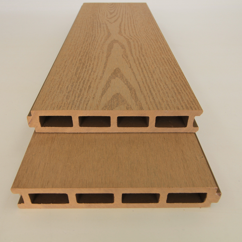 Fábrica de piso de plástico de madera al aire libre agujero redondo plástico piso de madera jardín patio ingeniería al aire libre decorativo Placa de agujero cuadrado anticorrosión