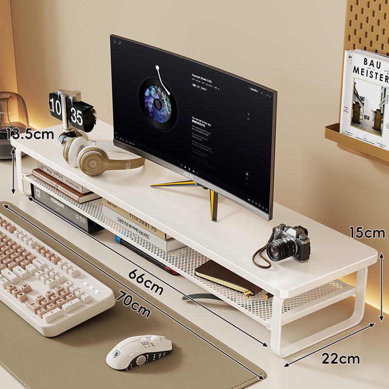 Soporte Elevador para Monitor con Cajón para Escritorio
