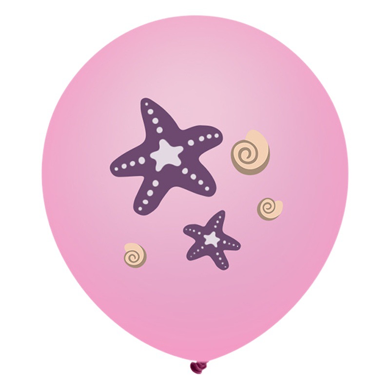 Transfronterizo nuevo globo de látex sirena de 12 pulgadas en forma de dibujos animados impreso púrpura Tiffany Blue Pearl globo