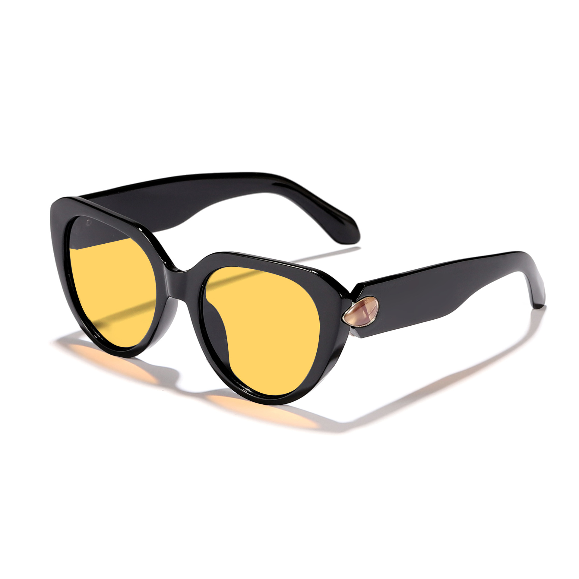 Nuevas gafas de sol ojo de gato, accesorios de gemas de personalidad europea y americana, moda transfronteriza, gafas de sol anti-ultravioleta al aire libre de todo fósforo, mujeres