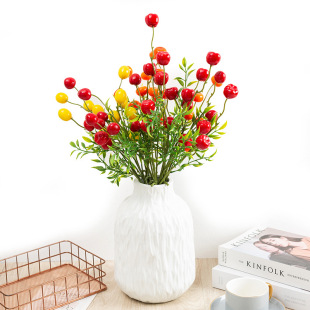 Factory wholesale new artificial orange single Cherry Berry fake flower decoration red date fruit tree fake kumquat cross-border