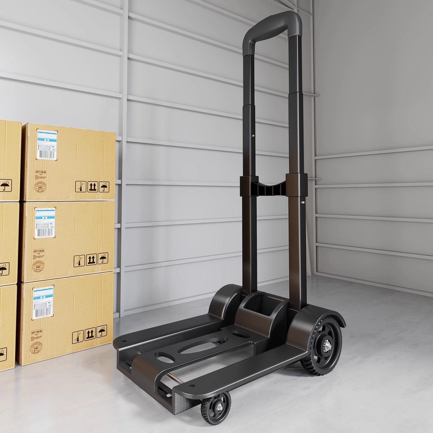 Luggage Trolley Small Trailer Cart Retractable Folding Portable Household Transport Cart Grocery Shopping Cart