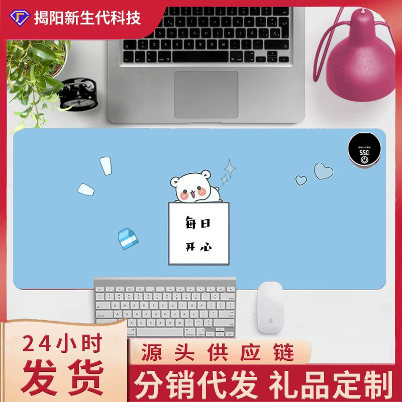 Кастомизированный нагреваемый коврик для мыши, большой коврик для стола с мультяшным дизайном, нагревательная подставка для компьютера, подставка для рук, оптом