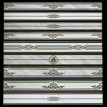 简约现代中板别墅95×800瓷砖烫金镀金腰线边框客厅地脚线波导线