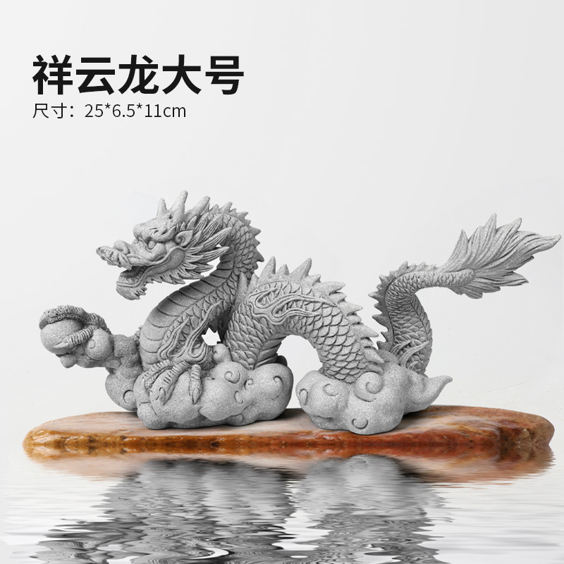 Pecera Arenisca azul Arenisca Dibujos animados Decoración de paisaje de bonsai de león Hippo Decoración de micropaisaje Tallado a prueba de piedra