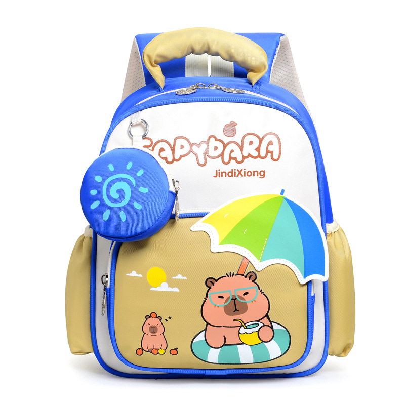 Kapibara Kindergarten mochila de dibujos animados transpirables para niños mochila de preescolar para niñas