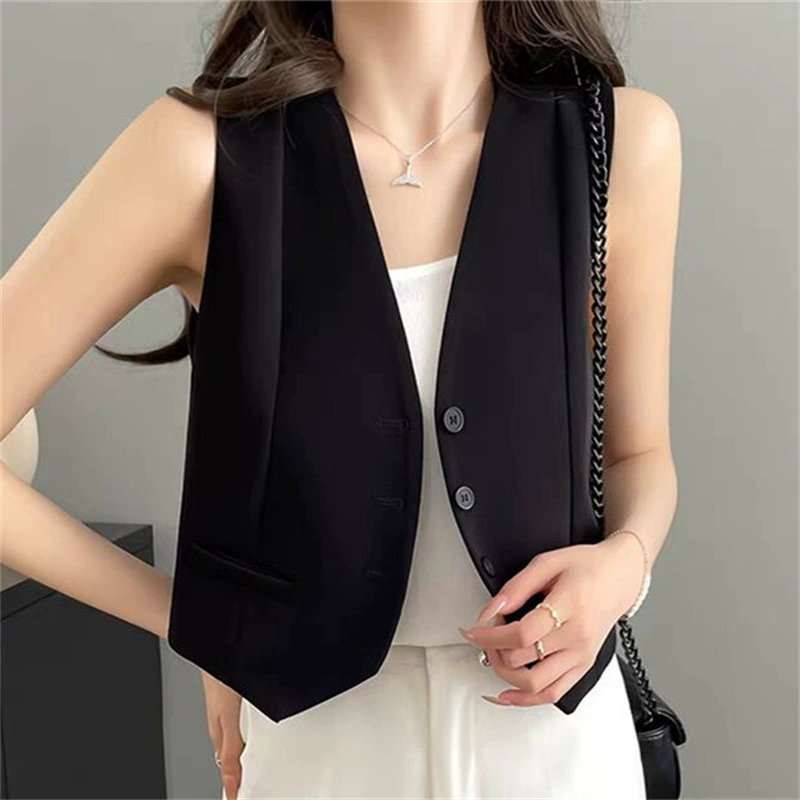 Костюм жилет Женский жилет Носить Новый топ на осень 2025