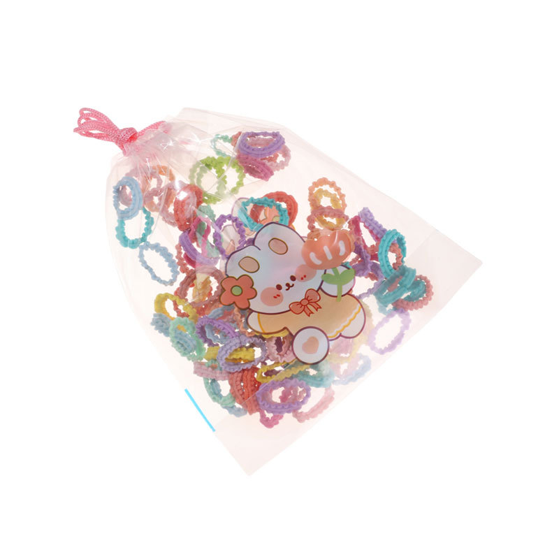 2025 nueva cuerda de cabello de color para niños correa de cabello de cabello para niñas de alta elasticidad no lastimas correa de cabello