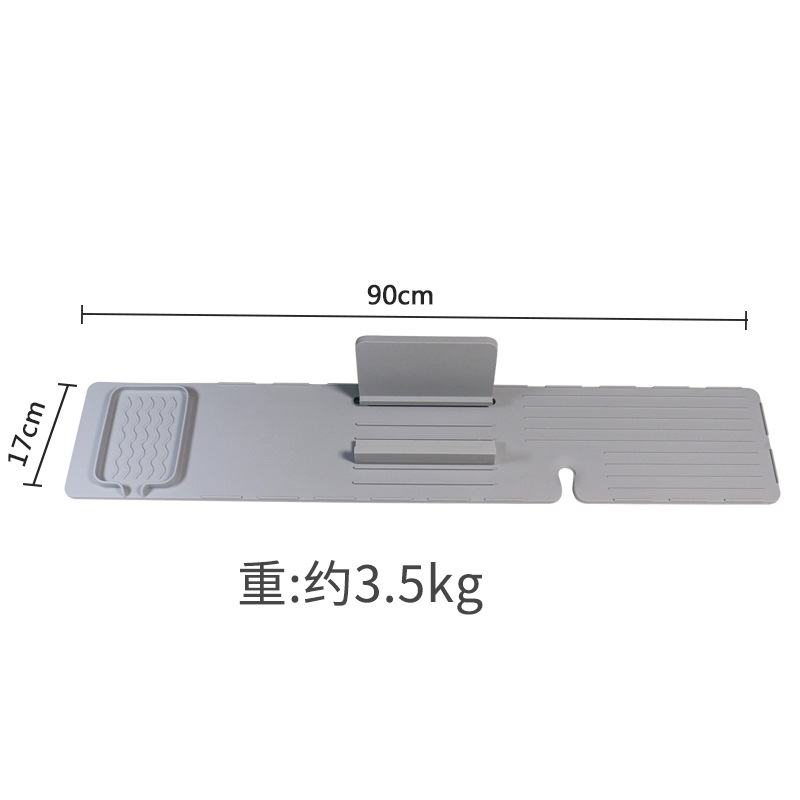 Nuevo producto Marco de baño de silicona a prueba de moho Estante de bañera Tablero de almacenamiento de drama de búsqueda de baño Estante de baño Soporte de barril de baño