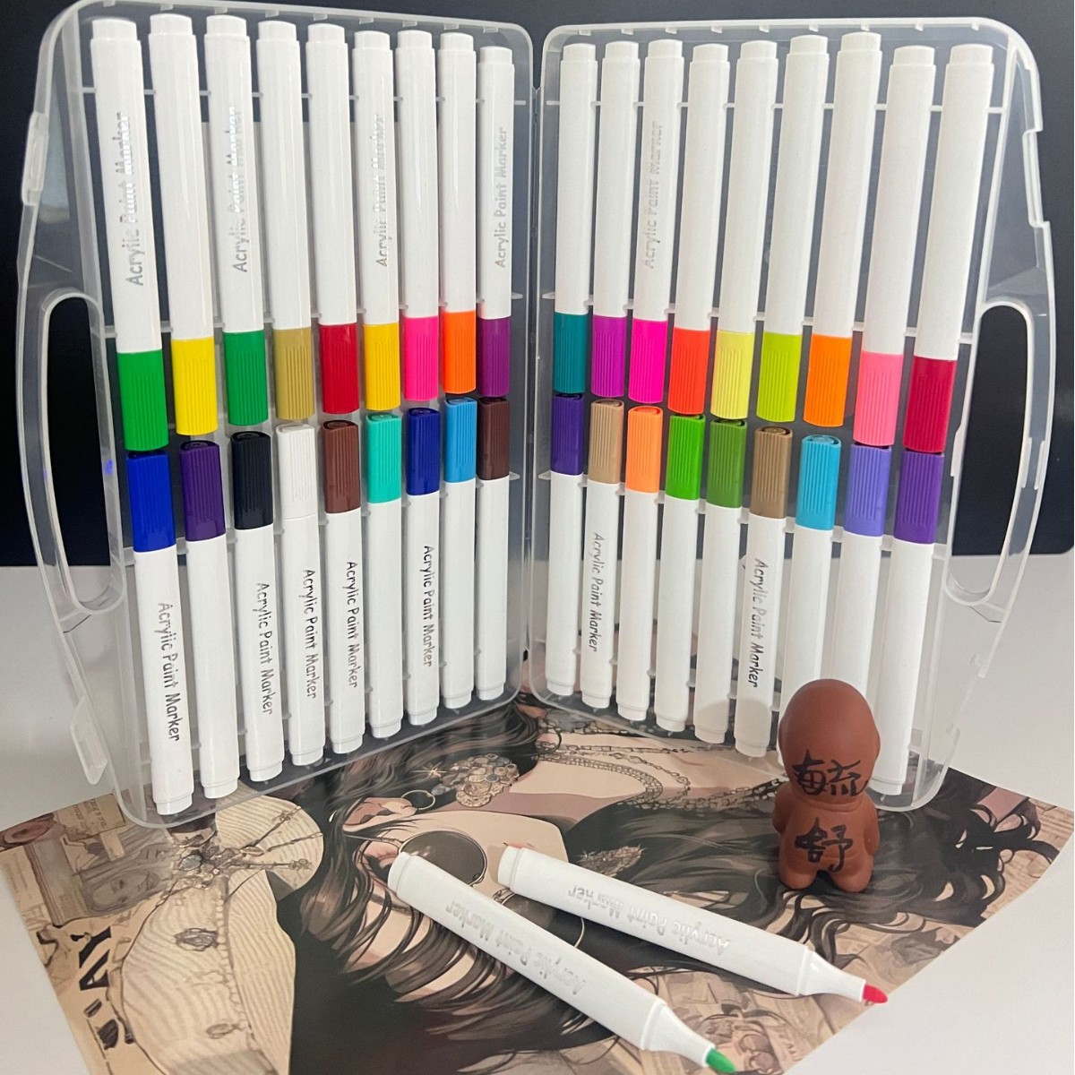 Triangular Pole Boxed 12 Colors 24 Colors 36 Colors Acrylic Marker Water-Based Easy to Clean Kidsren's Small Gift Art Painting