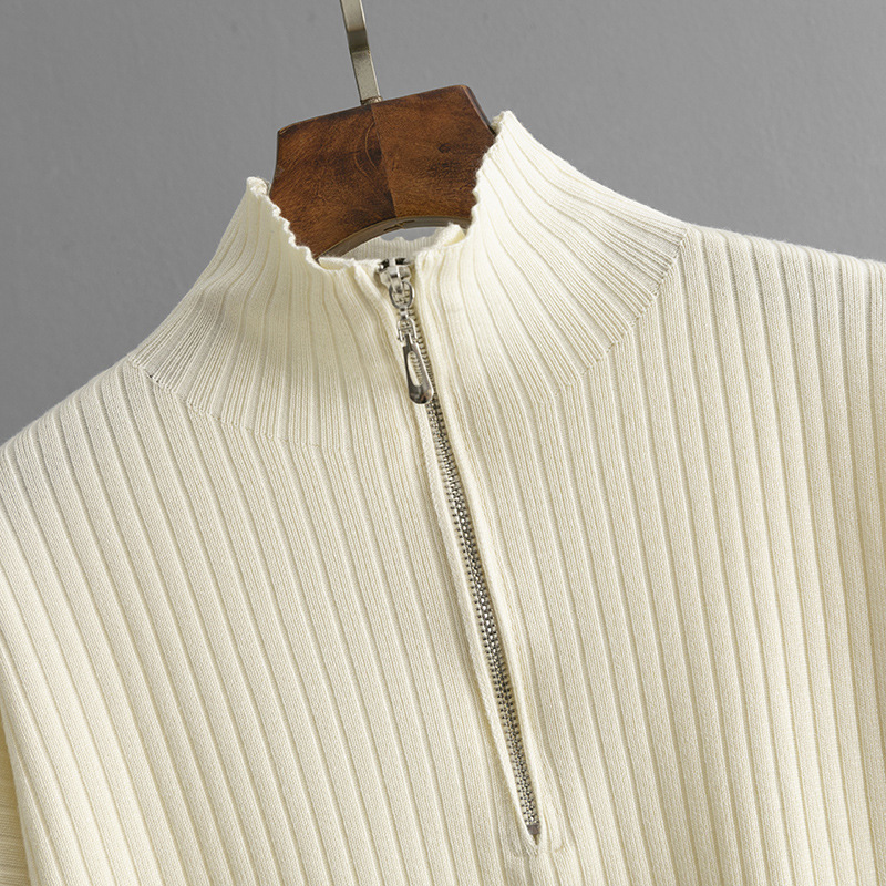 910g Weight Long Sleeve Sleeve Length knit Fabric Type Pant Co-ord Set Sets Type 2 Pieces Set Quantity Daily Occasion Turtleneck Neckline Regular Fit Fit Type Solid Color Pattern Spring, Autumn Season Women's Gender Zipper Design Simple Style Style Daily Women's Simple Style Solid Color Knit Zipper Pant Co-ord Set Pants Sets 8