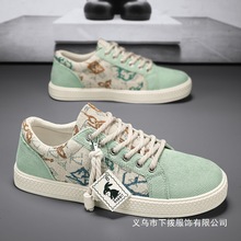 2025夏季新款帆布男鞋多巴胺配色休闲鞋男士日常帆布鞋学生帆批发