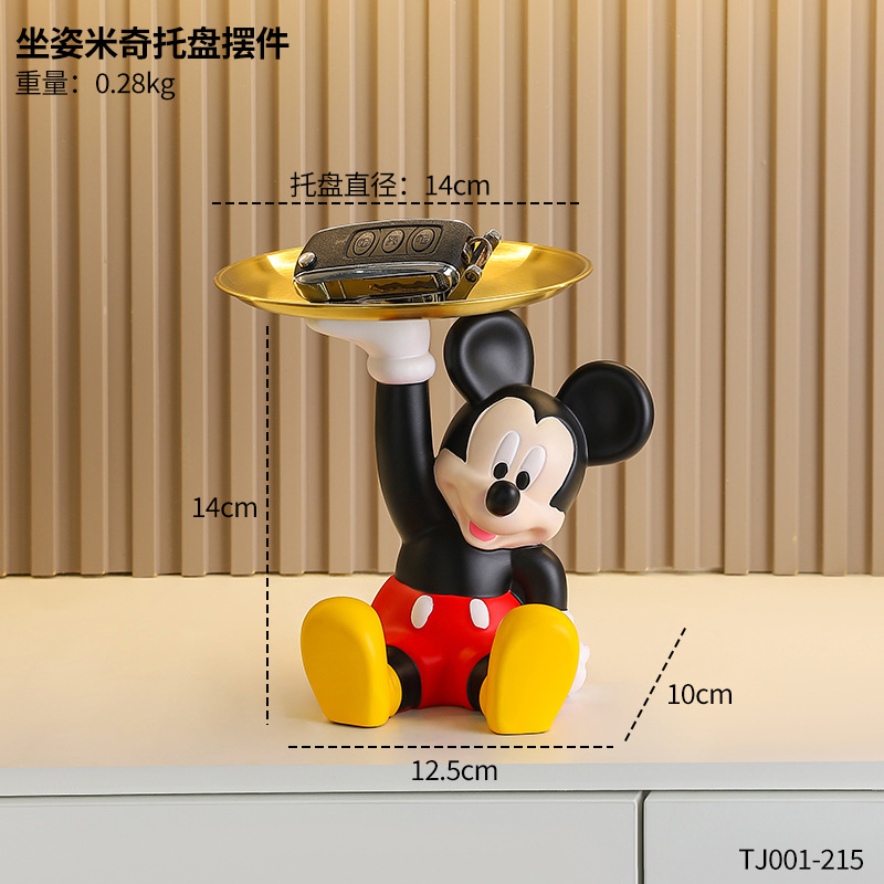 Dibujos animados lindo Mickey en el hogar, marco para llaves, decoración, bandeja de almacenamiento, sala de estar, armario de porche, armario de zapatos, decoración de Mickey Mouse