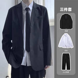 dk制服一套男西装外套高中毕业班服韩版学院风小西服学生jk套装潮