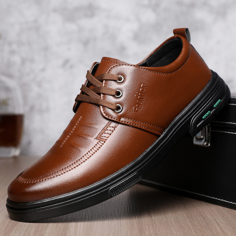 국경 간 대외 무역 도매 레이스 업 가죽 신발 비즈니스 캐주얼 캐주얼 차가운 끈적 끈적한 신발 남성 신발 아빠 신발 헤어 세대