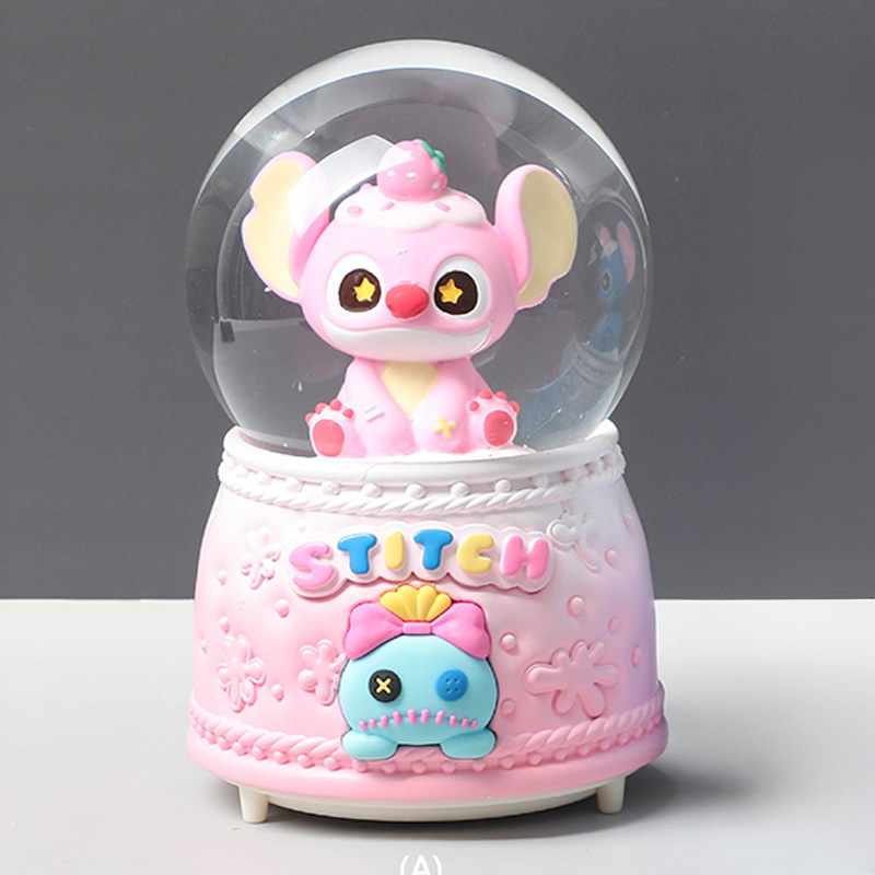 Nuevas estrellas de dibujos animados desean decorar bolas de cristal nieve brillante atmósfera interior de ocho cajas de sonido regalo para estudiantes