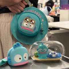 可爱黑皮小猫斜挎包少女心迷你小背包高颜值百搭帽子形状收纳包