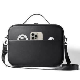 Suitable for Apple Vision Pro Cosmetics Bag Apple Vision Pro Protective Cover Portable Leather Cosmetics Bag