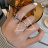 Trend small design retro ring hip-hop style with letters, English letters, internet celebrity