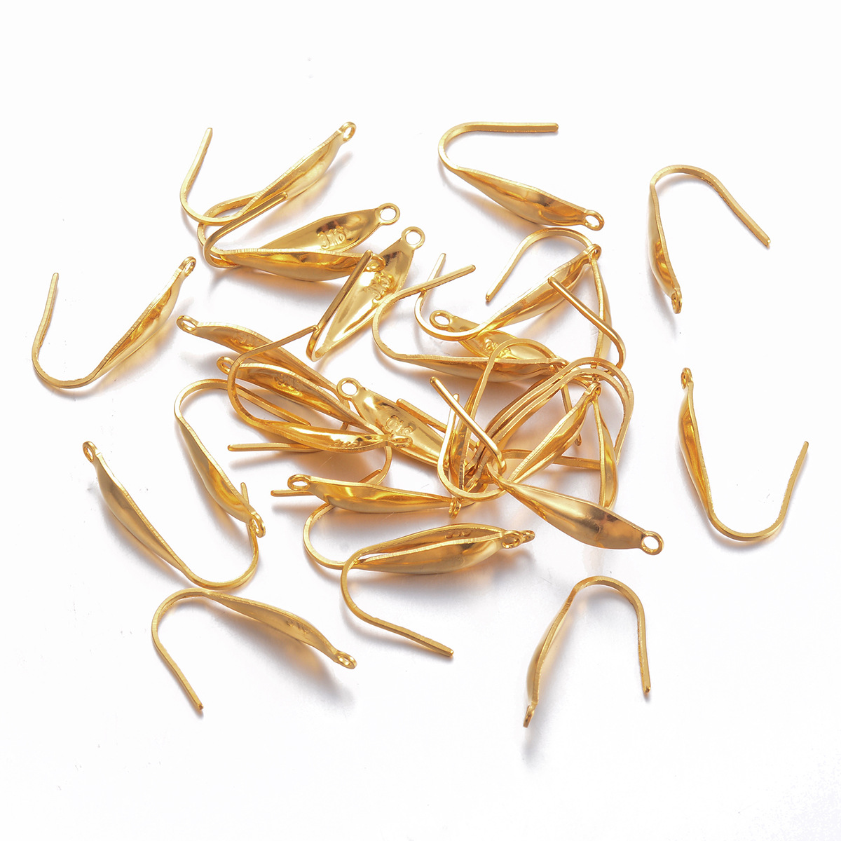 Solid Color Pattern 100 PCS/Package Stainless Steel Solid Color Hook Earring Findings Simple Style