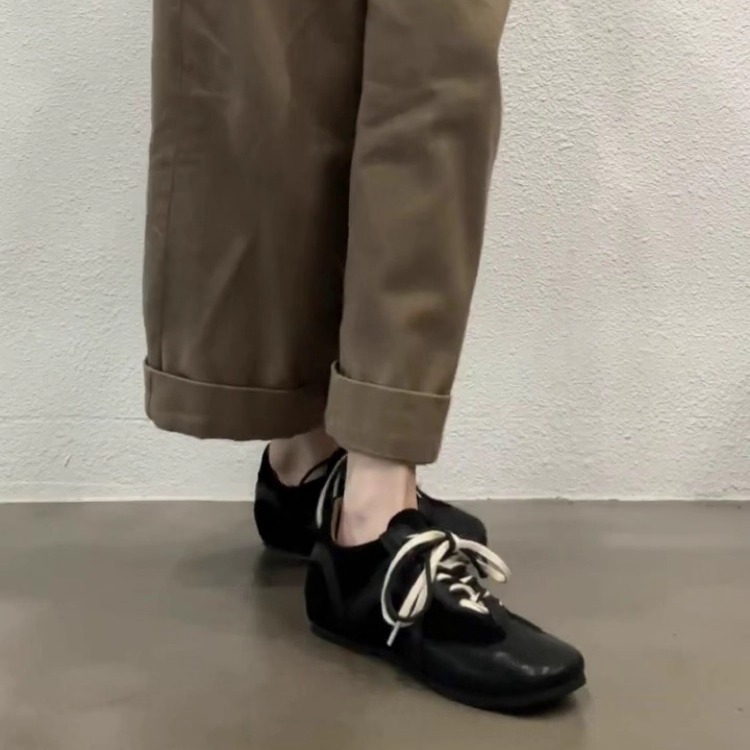 羊皮版~2025新款小众设计简约德训鞋女外穿增高舒适一脚蹬休闲鞋|undefined