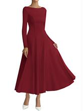 S 19601 Red Elegant Retro Midi Dress ��ɫ��������ȹ