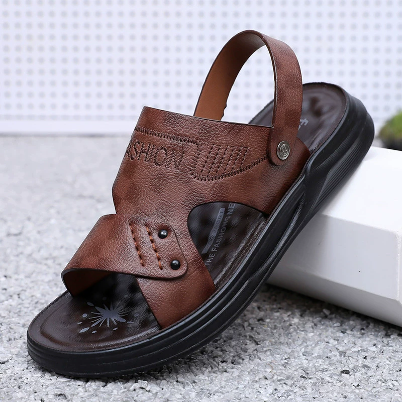Летние мужские сандалии, пляжная обувь, дышащая верхняя одежда, спортивная и повседневная мужская обувь, мягкая подошва, не утомляющие ноги, обувь большого размера 4647