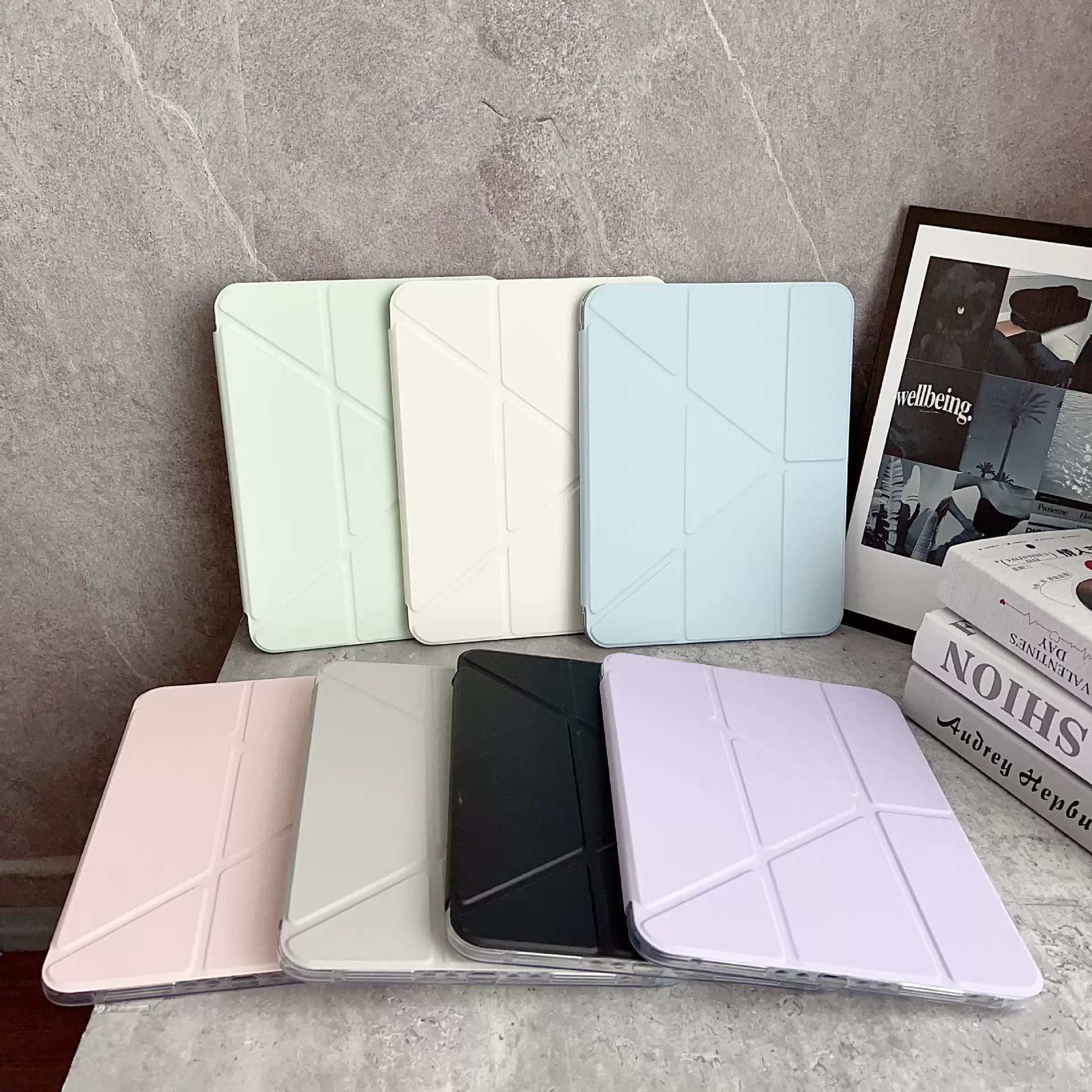 适用于ipad11代保护套2025pro亚克力3+y折4/5/6/7air带笔槽防摔