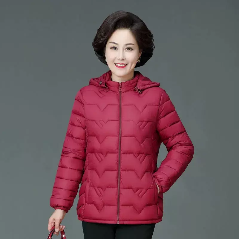 中年棉袄外套女妈妈棉衣加厚冬装棉服中老年人冬天外套短款小棉袄