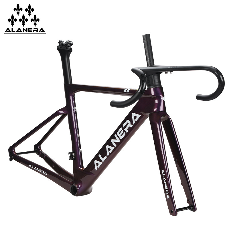 Chameleon Purple Alanera Carbon Fiber Bicycle Frame Wind-Breaking Road Frame Disc Brake Viking Warrior Series