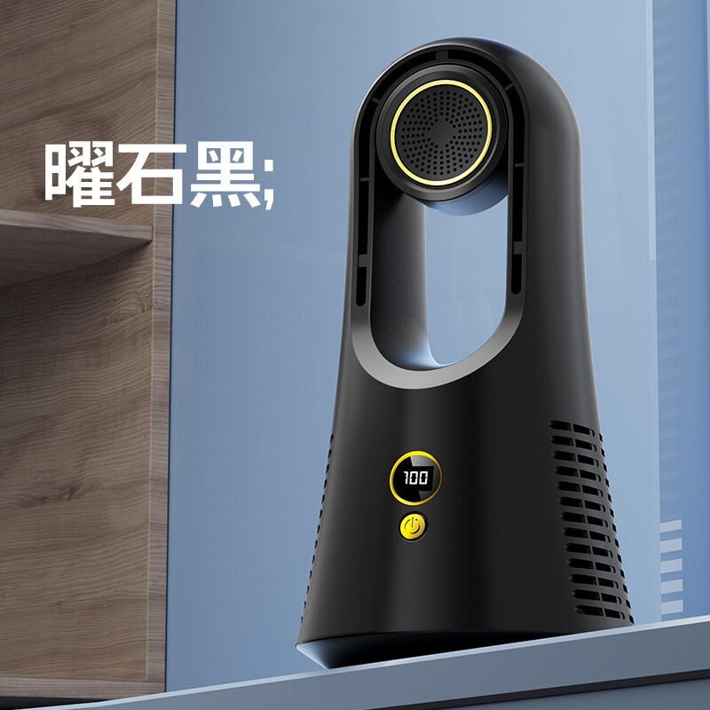 新しいクロスボーダーデスクトップ循環空調ファン強風屋外ポータブル小型ファンサイレント充電式小型空冷ファン|undefined