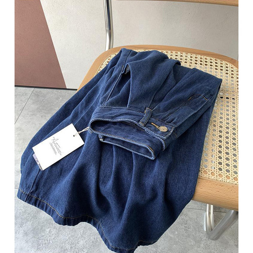 Vintage Cowboy Half-Length Skirt for Women High-Waist A-Line Maxi Umbrella Skirt XS Tall-Heeled Summer Blue for Short Women