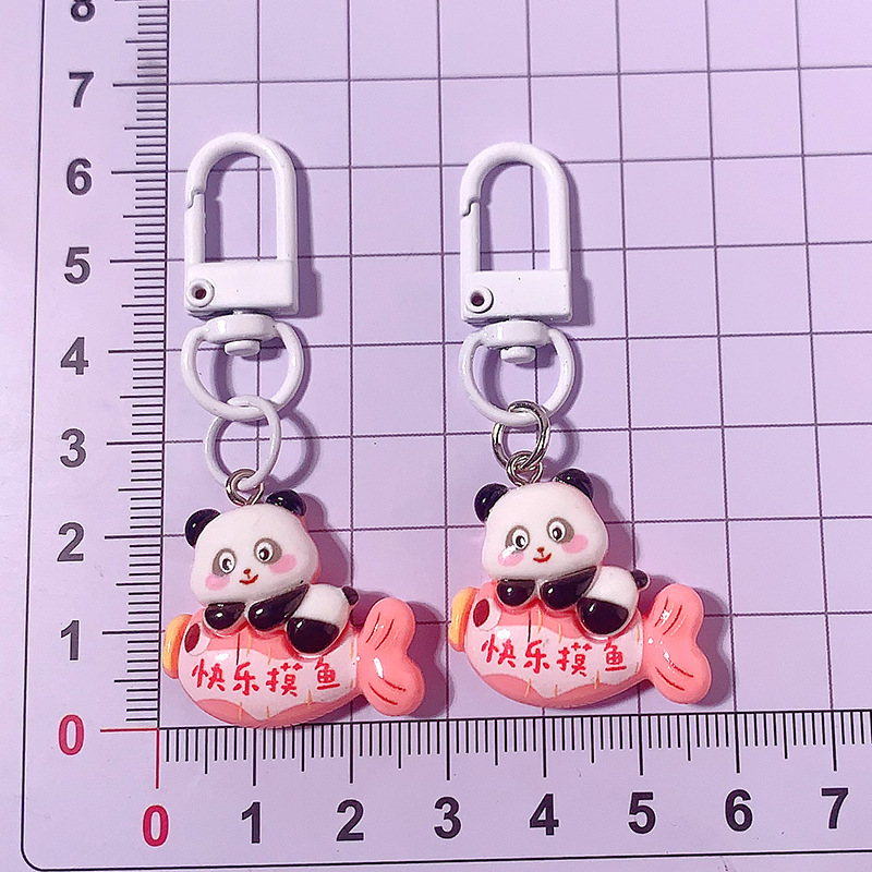 Caricatura rica panda llavero encantador inspirador escritura QMeng bolso colgante bolso de niña bolsa de regalo