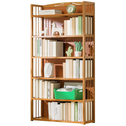 Bookshelf floor-standing storage rack children's bookcase home desktop simple solid wood living room multi-layer book storage storage
