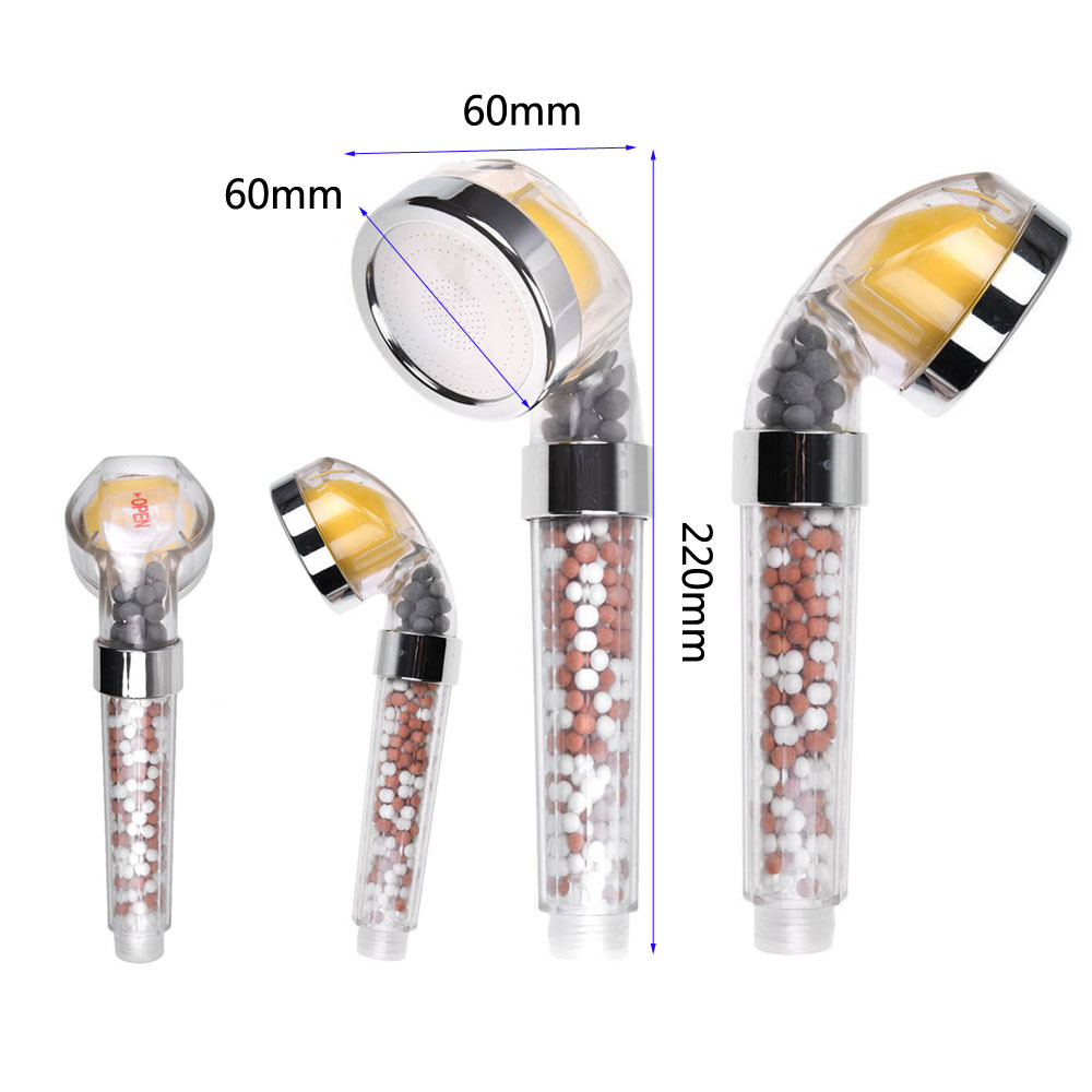 The lemon VC fragrance negative ion shower head cover is equipped with an American-style shower boom adapter and a shower hose fragrance delivery block undefined