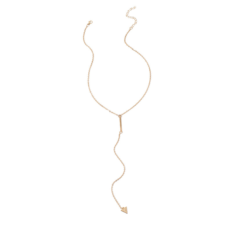 6g Weight Necklace Classification Wedding, Travel Occasion Women'S Gender Gold Color New Geometric Triangle Tassel Necklace 4