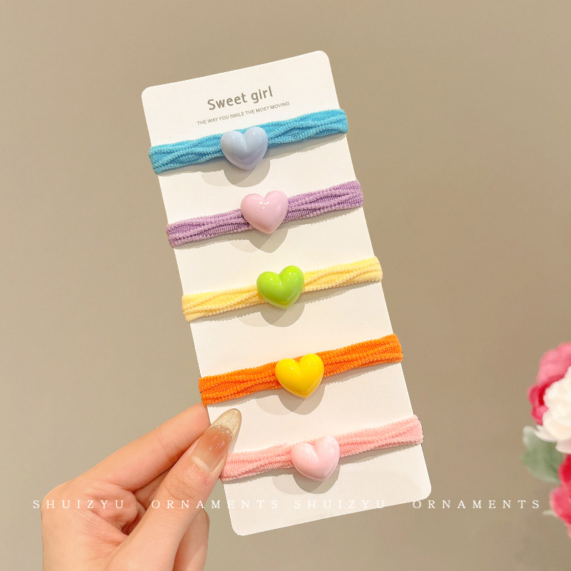 Papá Noel correa de goma para niños navideños vestido de cabello jardín de infantes bebé anillo de cabello de Navidad atmósfera accesorios