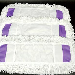 Flat mop replacement cloth cotton fiber towel cloth large wooden floor detachable 65cm x 25cm Universal
