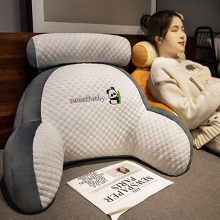 Cartoon Ice Silk Latex Lumbar Support Bedside Reading Sofa Backrest Seat Lumbar Cushion Dormitory Bed Sedentary Lumbar Cushion
