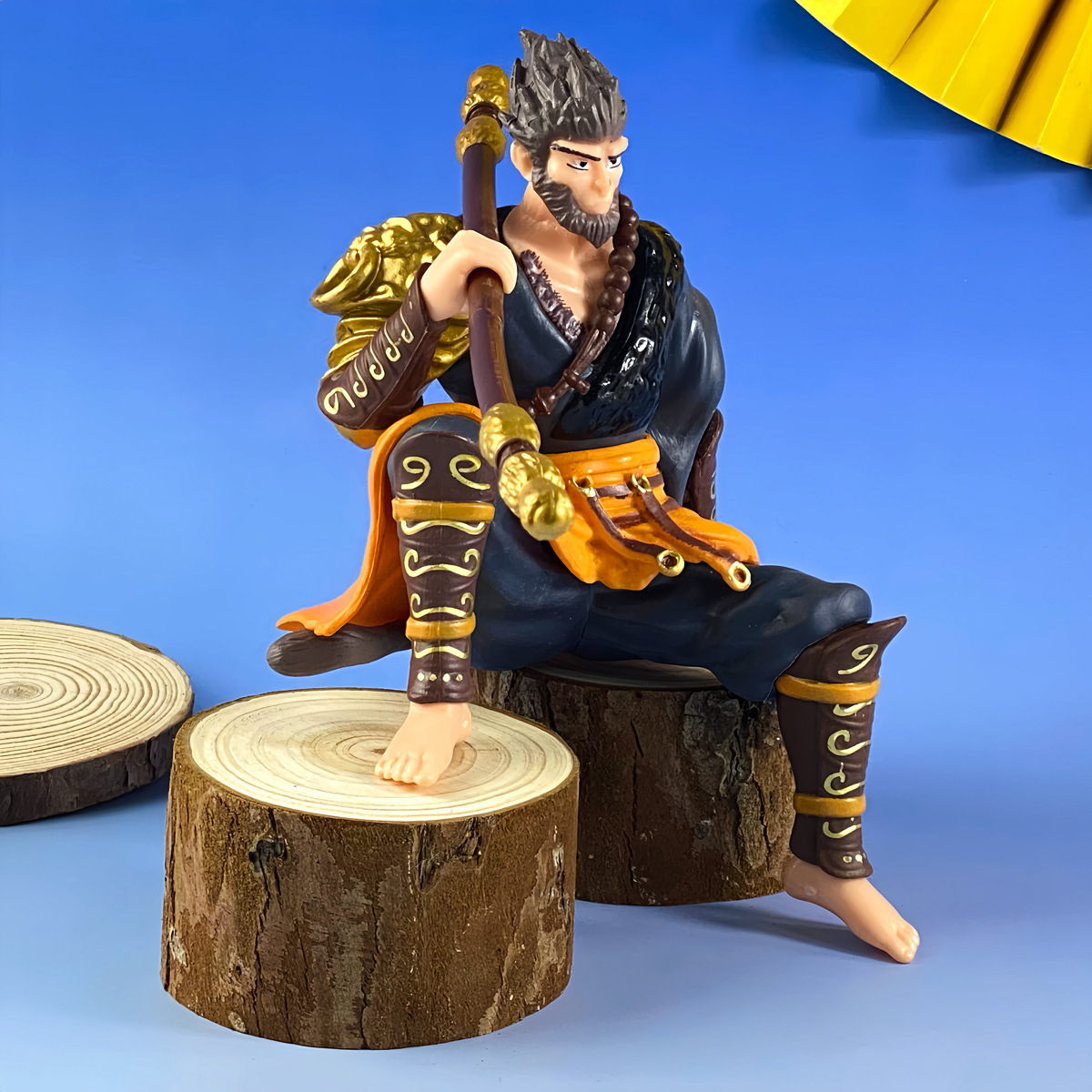 (2개) SUN WUKONG 손으로 만든 블라인드 박스 장식품 모델 여행 서쪽 신화 SUN WALKER PIG BAJIE 인형 기계 자동차 장식품